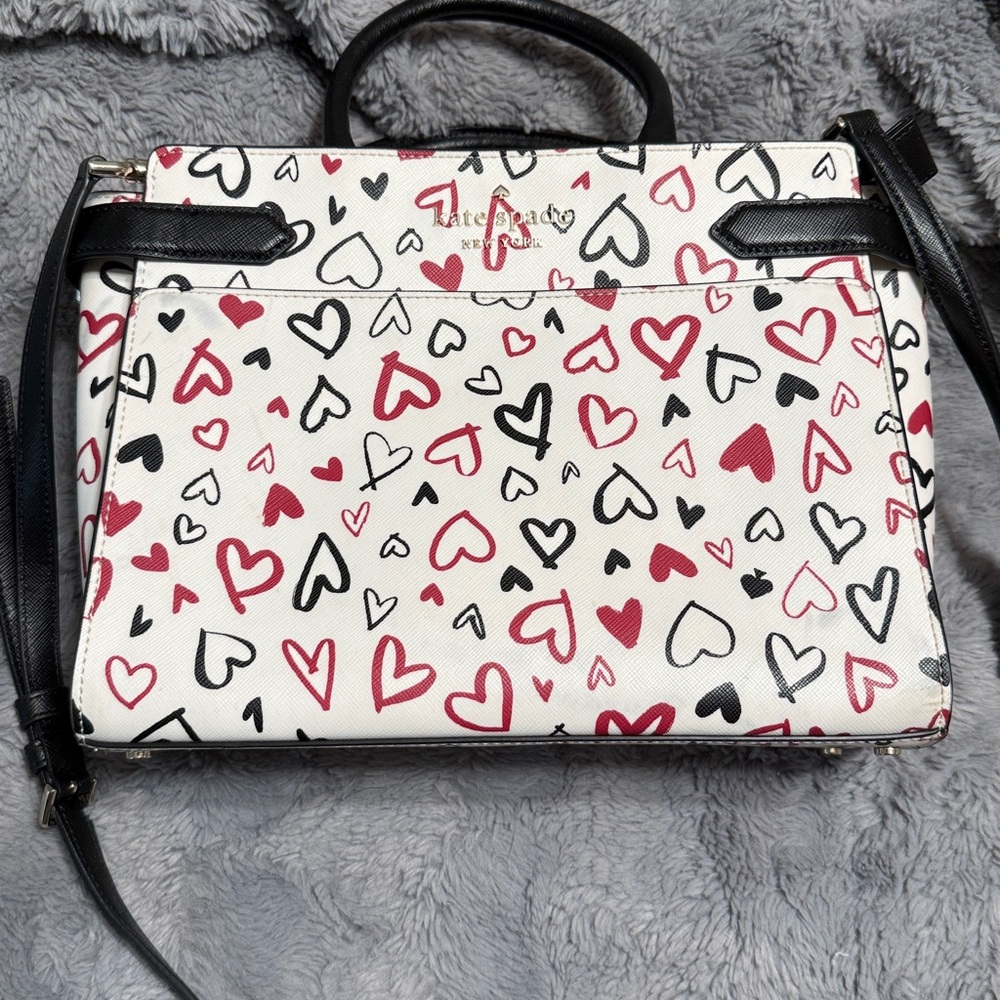 Kate Spade Multicolor Heart Pattern Tote